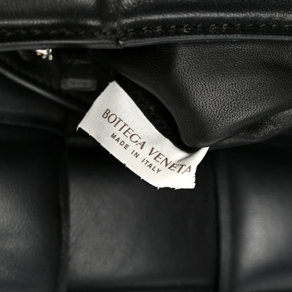 Nappa Maxi Intreccio Padded Cassette Crossbody Bag Black