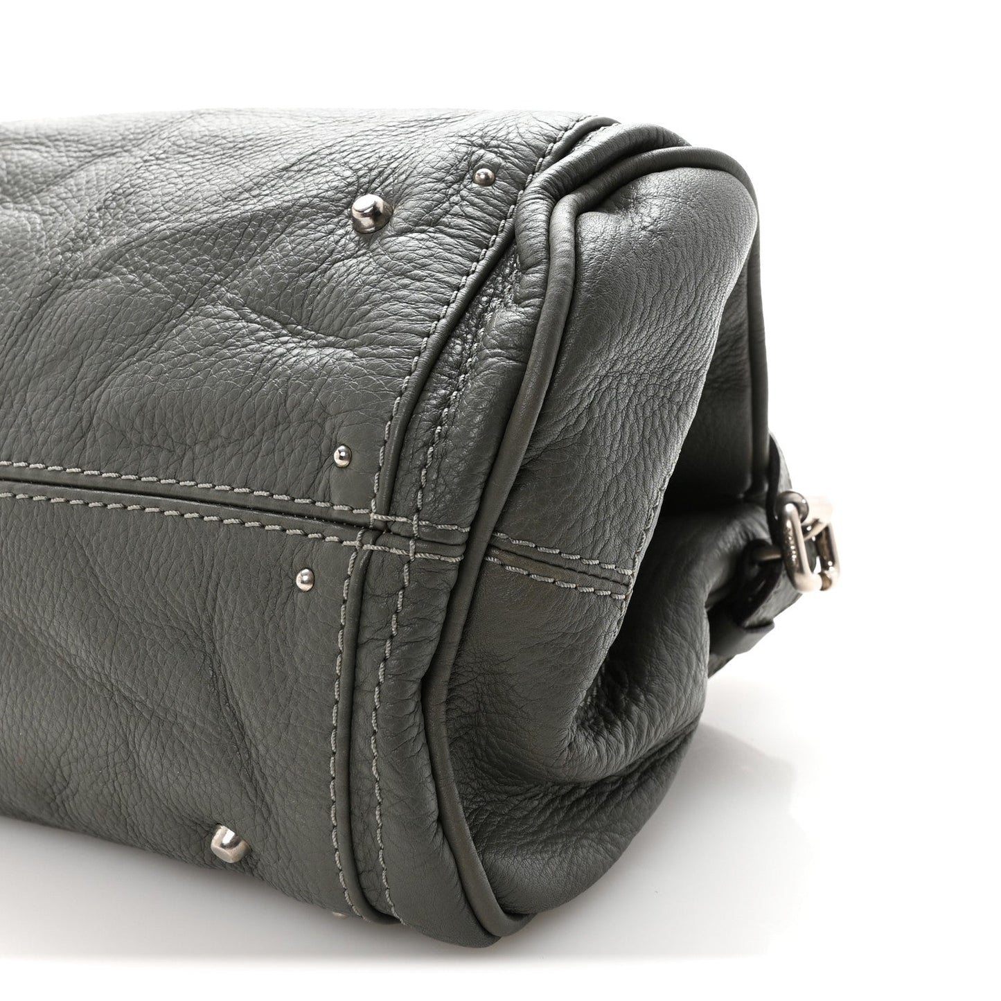 Calfskin Medium Paddington Satchel Gray