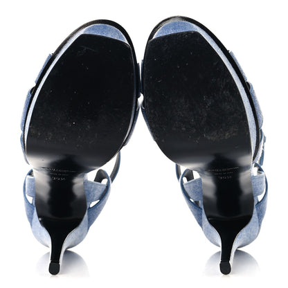 Denim Tribute 105 Platform Sandals 39.5 Blue
