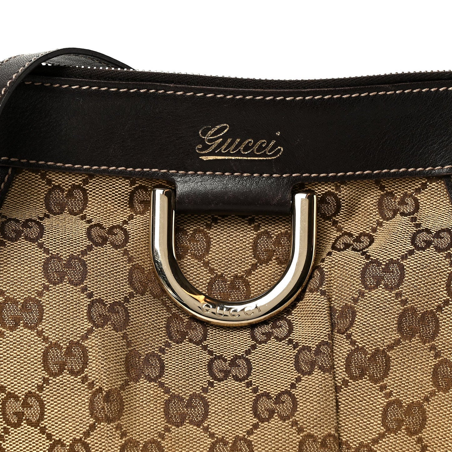 Monogram Small D Gold Ring Messenger Dark Brown