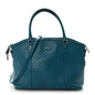 Soft Microguccissima Dome Satchel Deep Cobalt