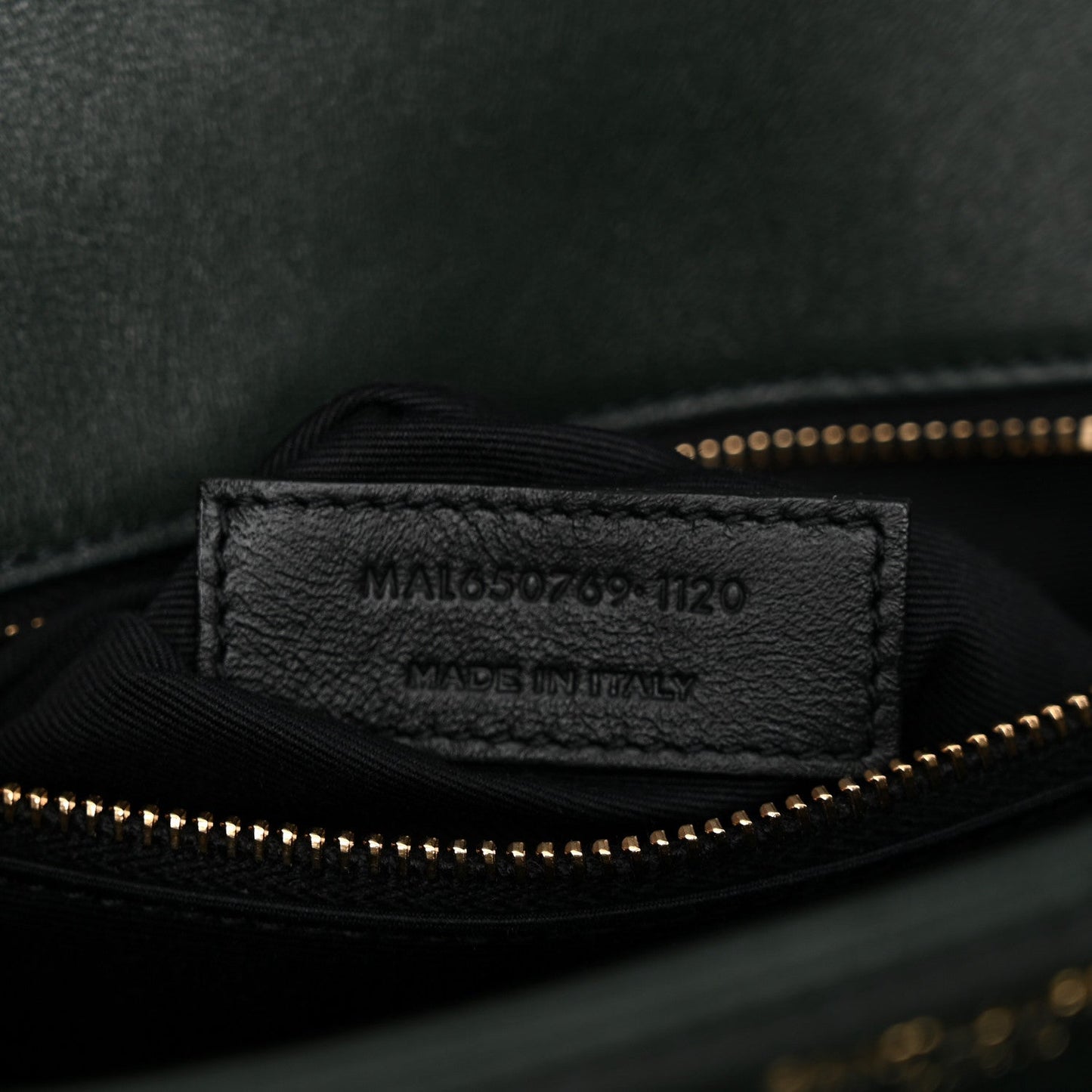Lambskin Quilted Mini Becky Chain Bag Vert Fonce