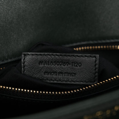 Lambskin Quilted Mini Becky Chain Bag Vert Fonce