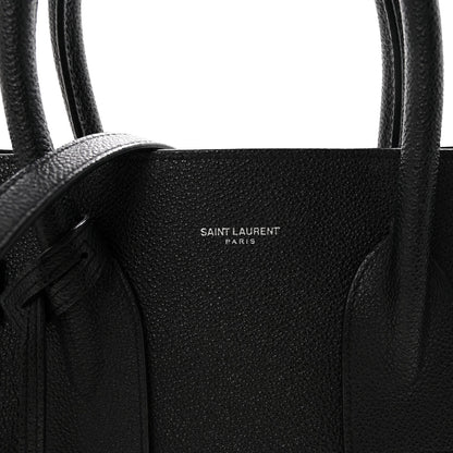 Grained Calfskin Small Sac De Jour Black