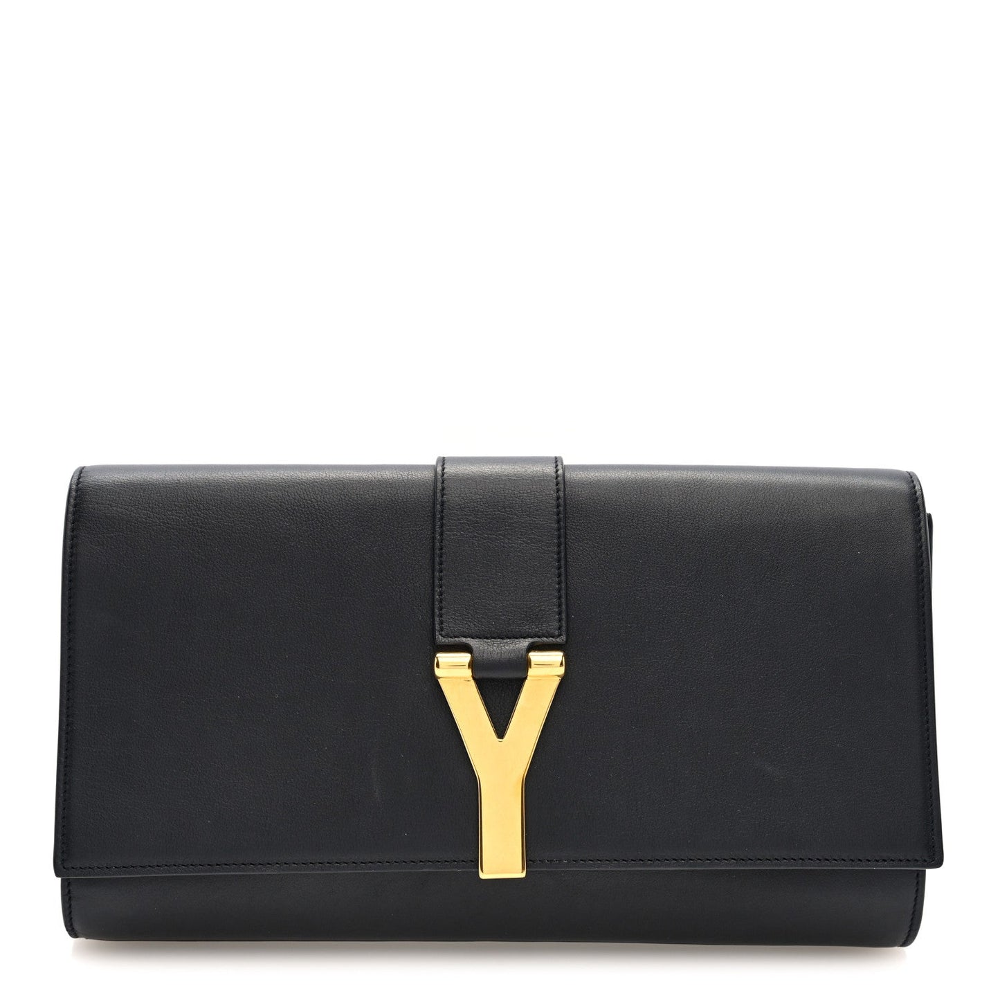 Calfskin Classic Y Ligne Clutch Black