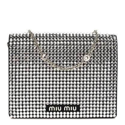 Nappa Crystal Starlight Mini Clutch Bag Black