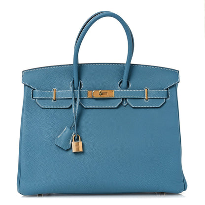 Togo BIRKIN 35 Blue Jean