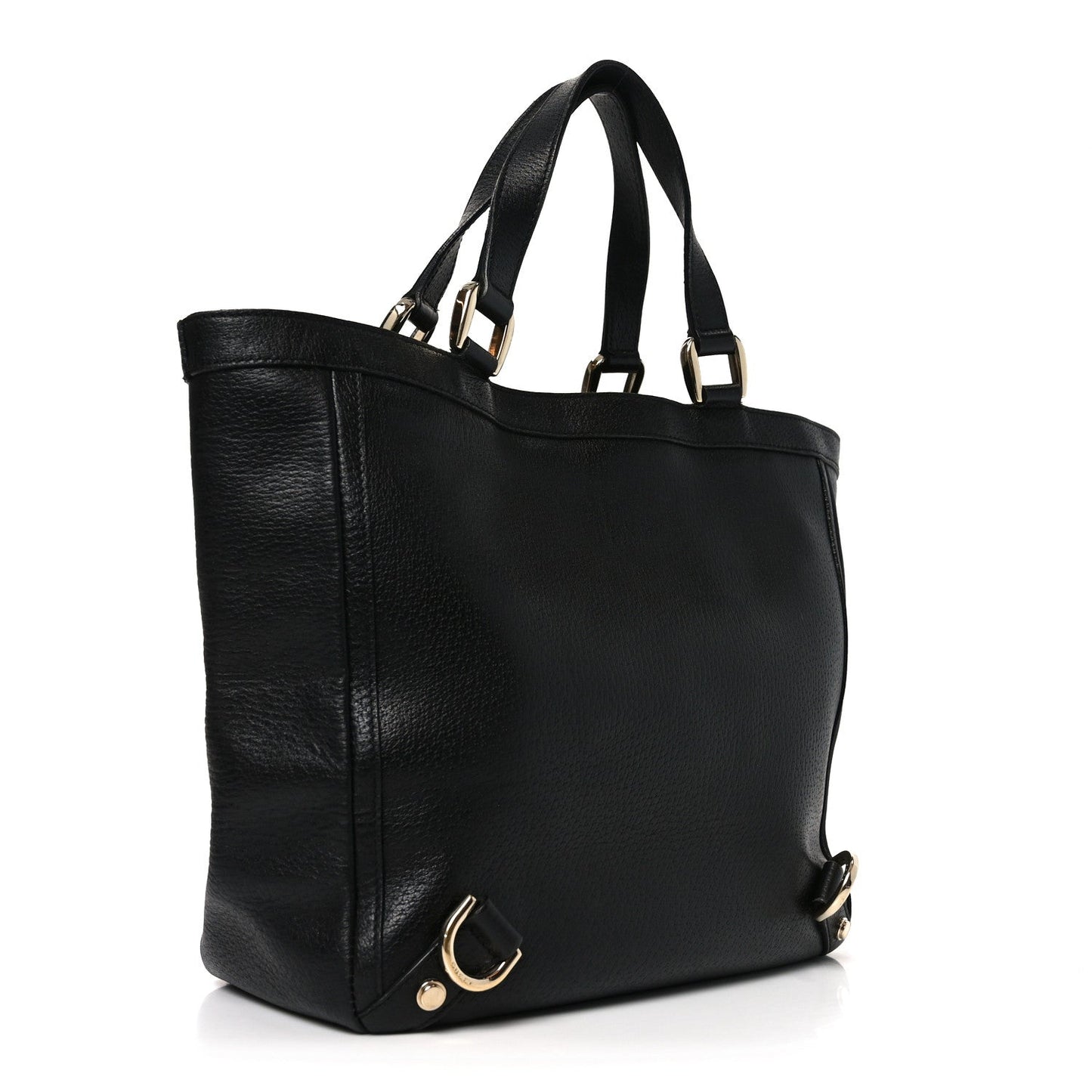 Calfskin Small Abbey Tote Black