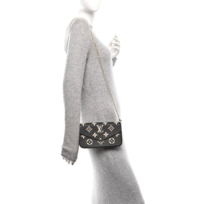 Empreinte Monogram Giant Felicie Pochette Black Beige