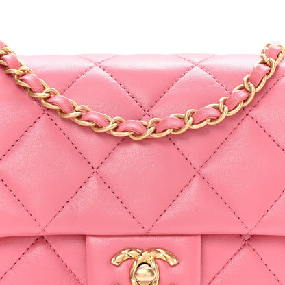 Lambskin Quilted CC Small Dynasty Flap Pink