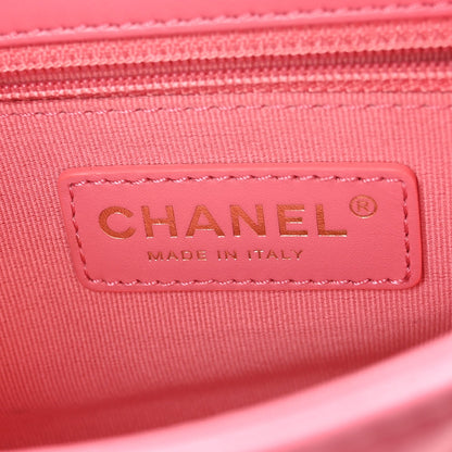 Lambskin Quilted CC Small Dynasty Flap Pink