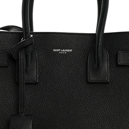 Grained Calfskin Baby Sac De Jour Black