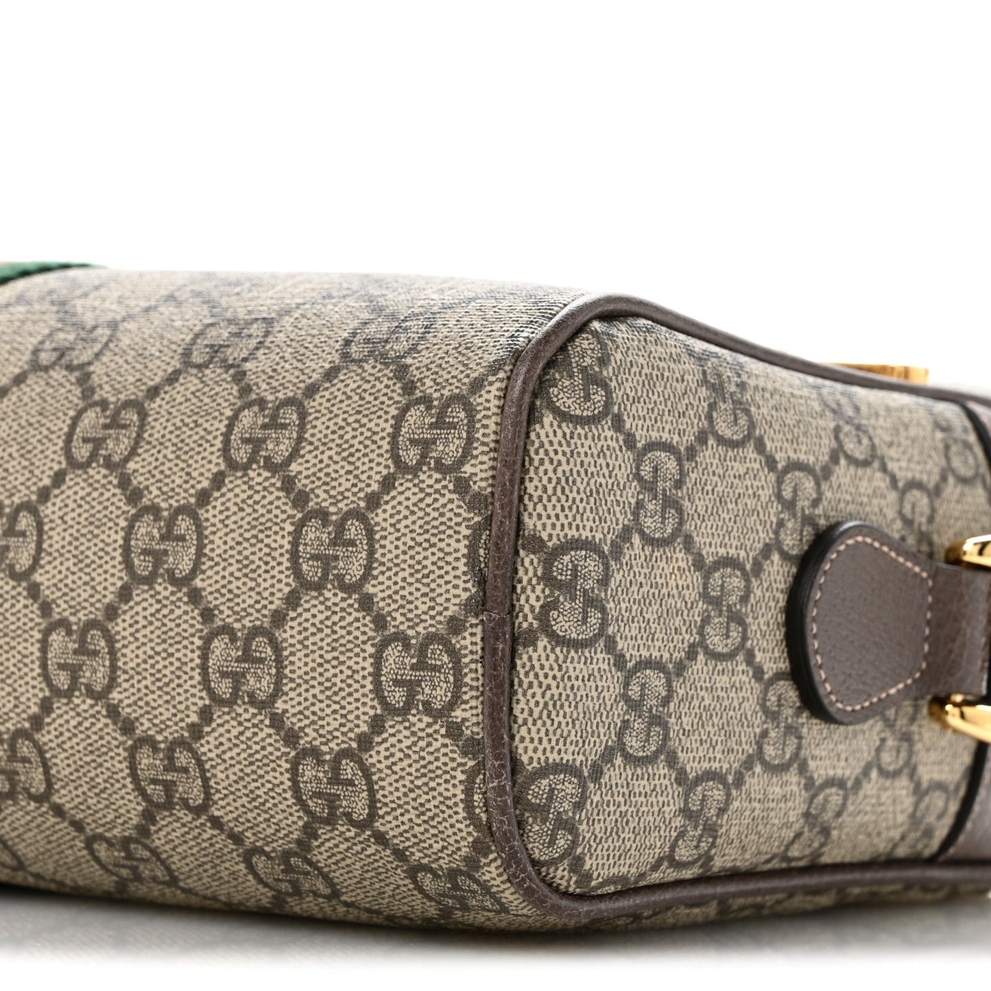 GG Supreme Monogram Web Small Ophidia Shoulder Bag Brown