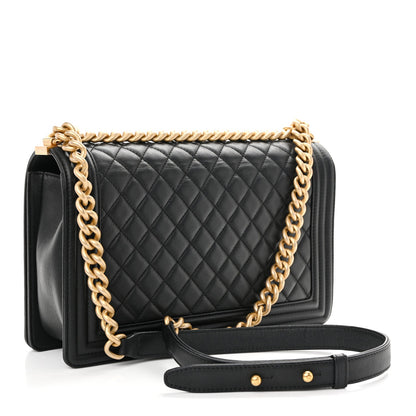 Caviar Quilted New Medium Boy Flap Black