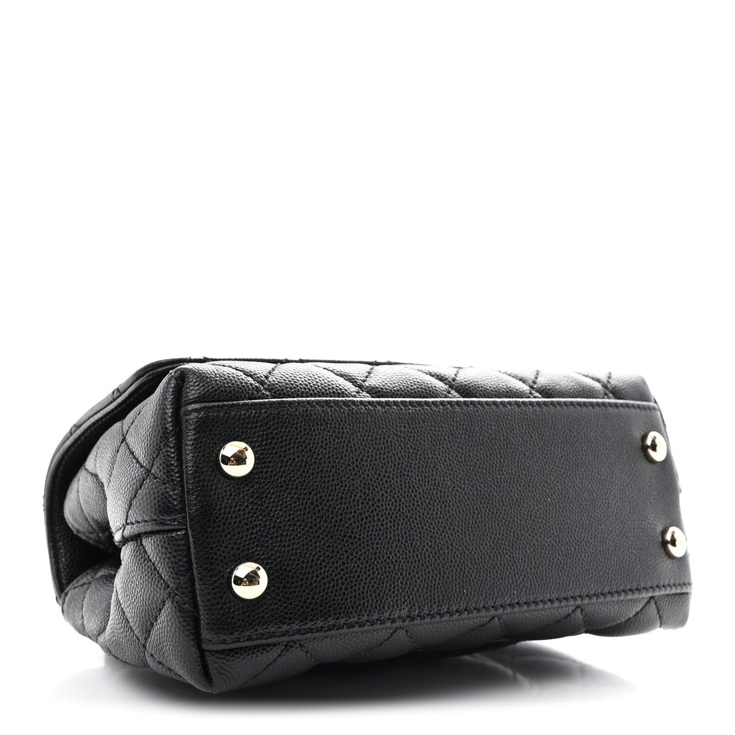 Caviar Quilted Extra Mini Coco Handle Flap Black