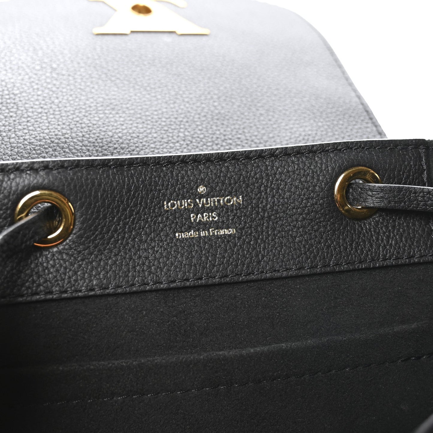 Calfskin Lockme Mini Backpack Black