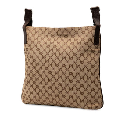 Gucci GG Canvas Shoulder Bag Canvas Leather