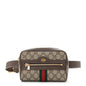 GG Supreme Monogram Web Small Ophidia Belt Bag 95 38 Dark Brown