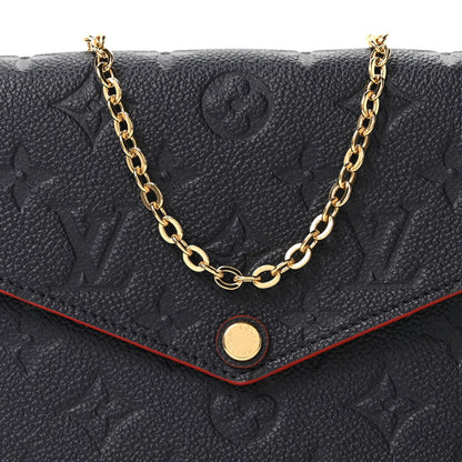 Empreinte Pochette Felicie Chain Wallet Marine Rouge
