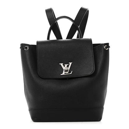 Calfskin Lockme Backpack Black