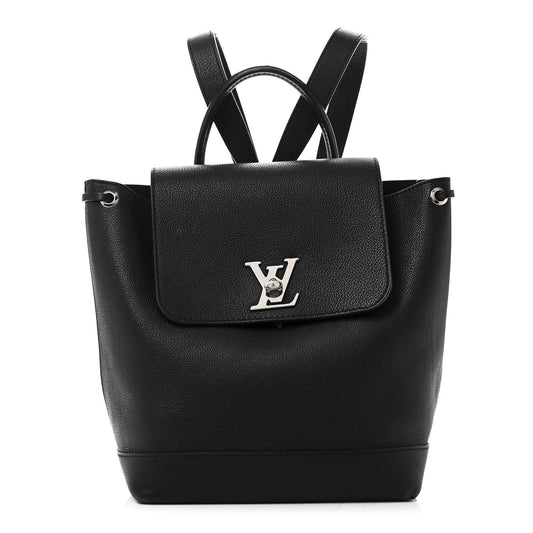 Calfskin Lockme Backpack Black