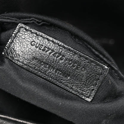 Lambskin Quilted Medium Loulou Puffer Monogram Chain Satchel Black