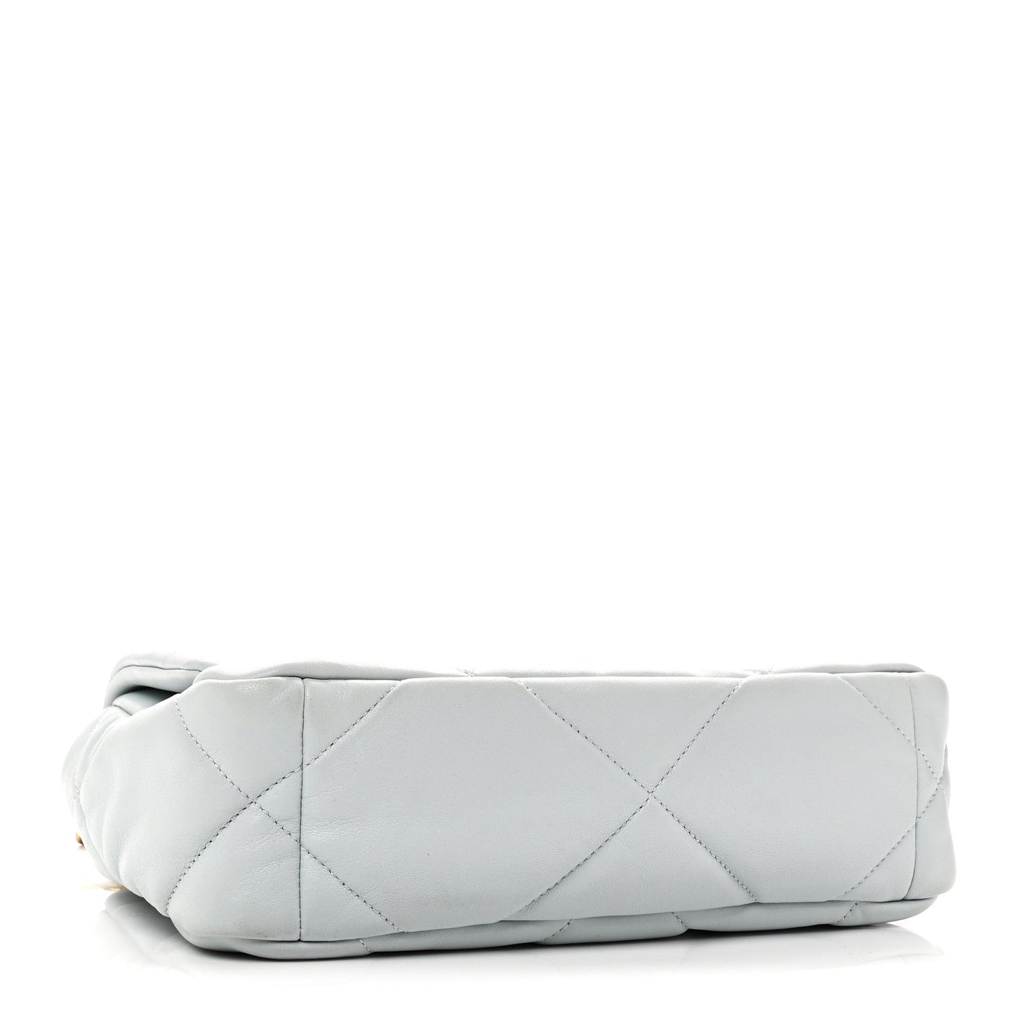 Lambskin Quilted Medium Chanel 19 Flap Light Blue