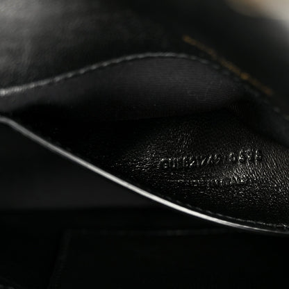 Lambskin Chevron Quilted Mini Loulou Black