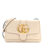 Calfskin Small Arli Flap Shoulder Bag Mystic White