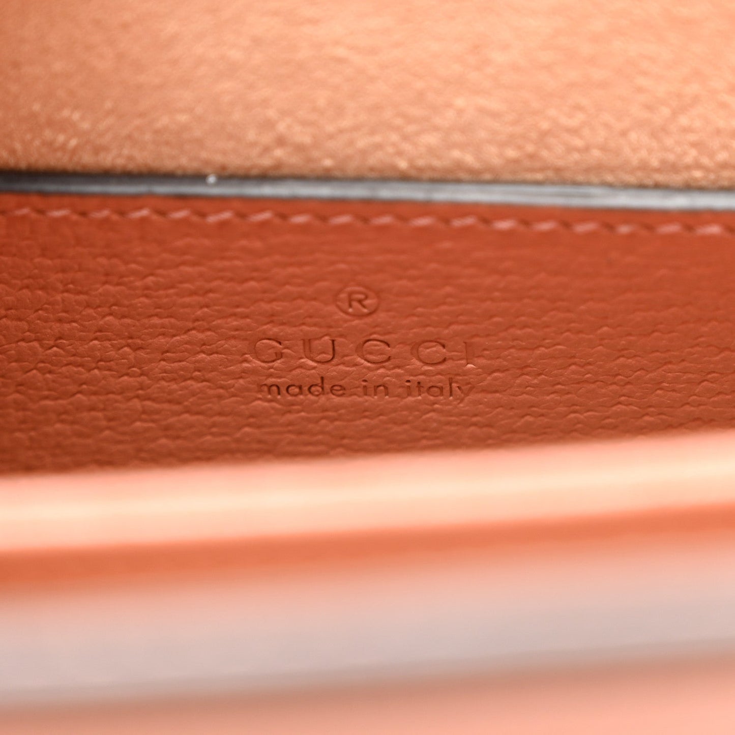Monogram Textured Dollar Calfskin Small Ophidia Chain Shoulder Bag Cloche Rose Pink