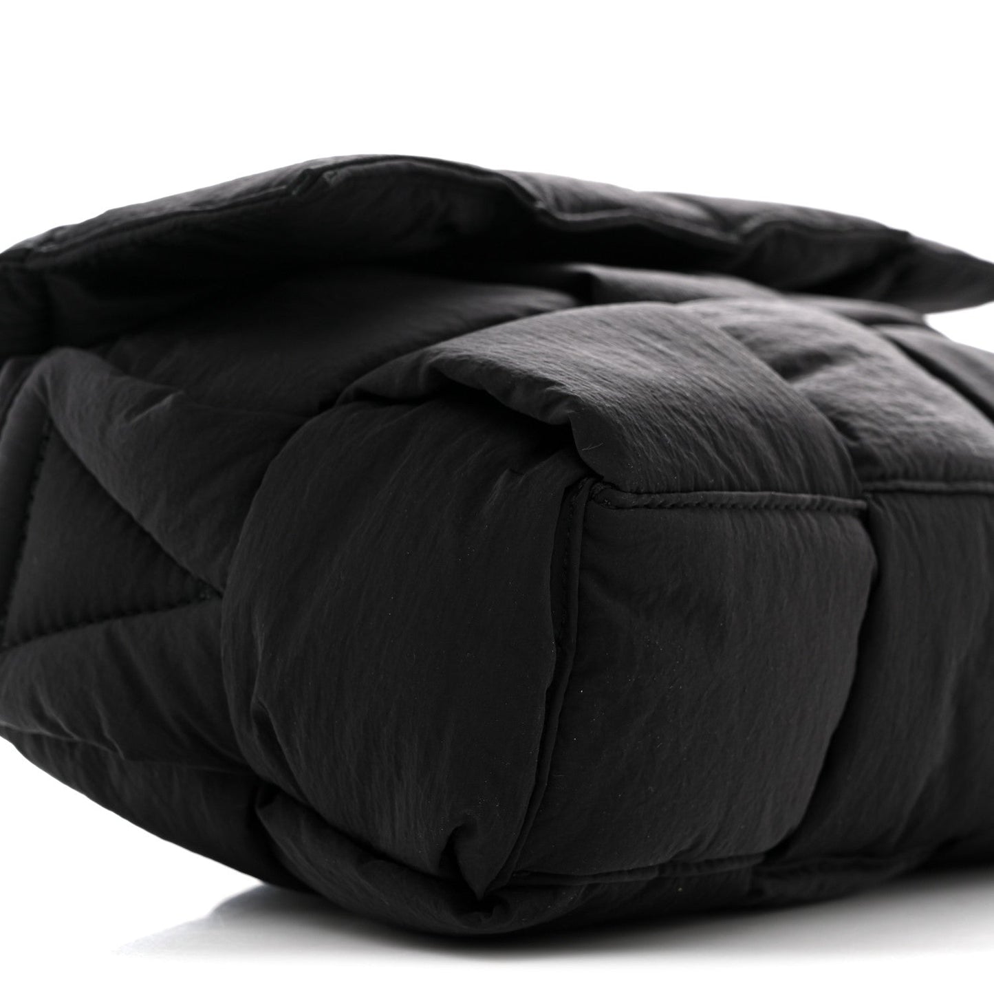 Nylon Intrecciato Padded Tech Cassette Bag Black