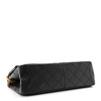 Aged Calfskin Quilted 2.55 Reissue 226 Flap Black