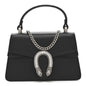Dollar Calfskin Crystal Mini Dionysus Top Handle Bag Black Crystal