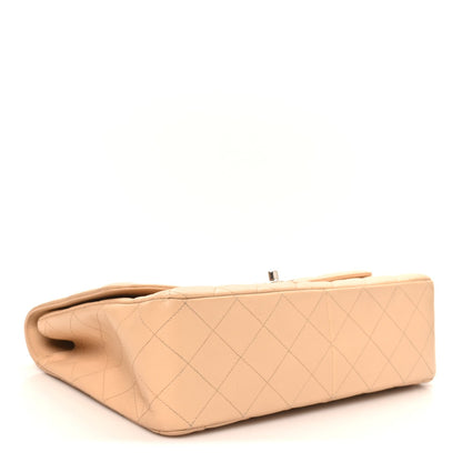 Caviar Quilted Jumbo Single Flap Beige Clair
