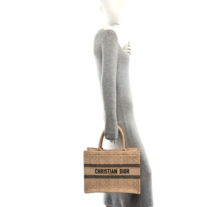 Raffia Cannage Medium Book Tote Natural