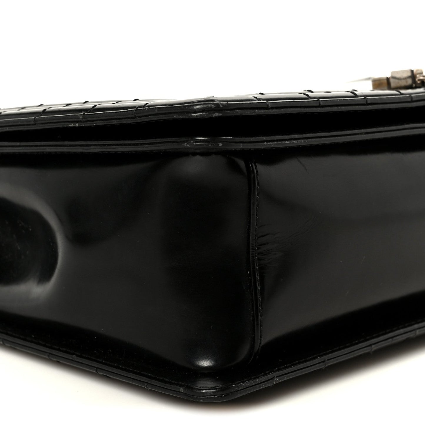 Patent Medium Boy Reverso Flap Black