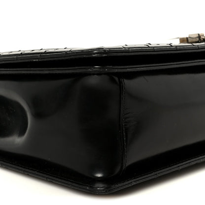 Patent Medium Boy Reverso Flap Black