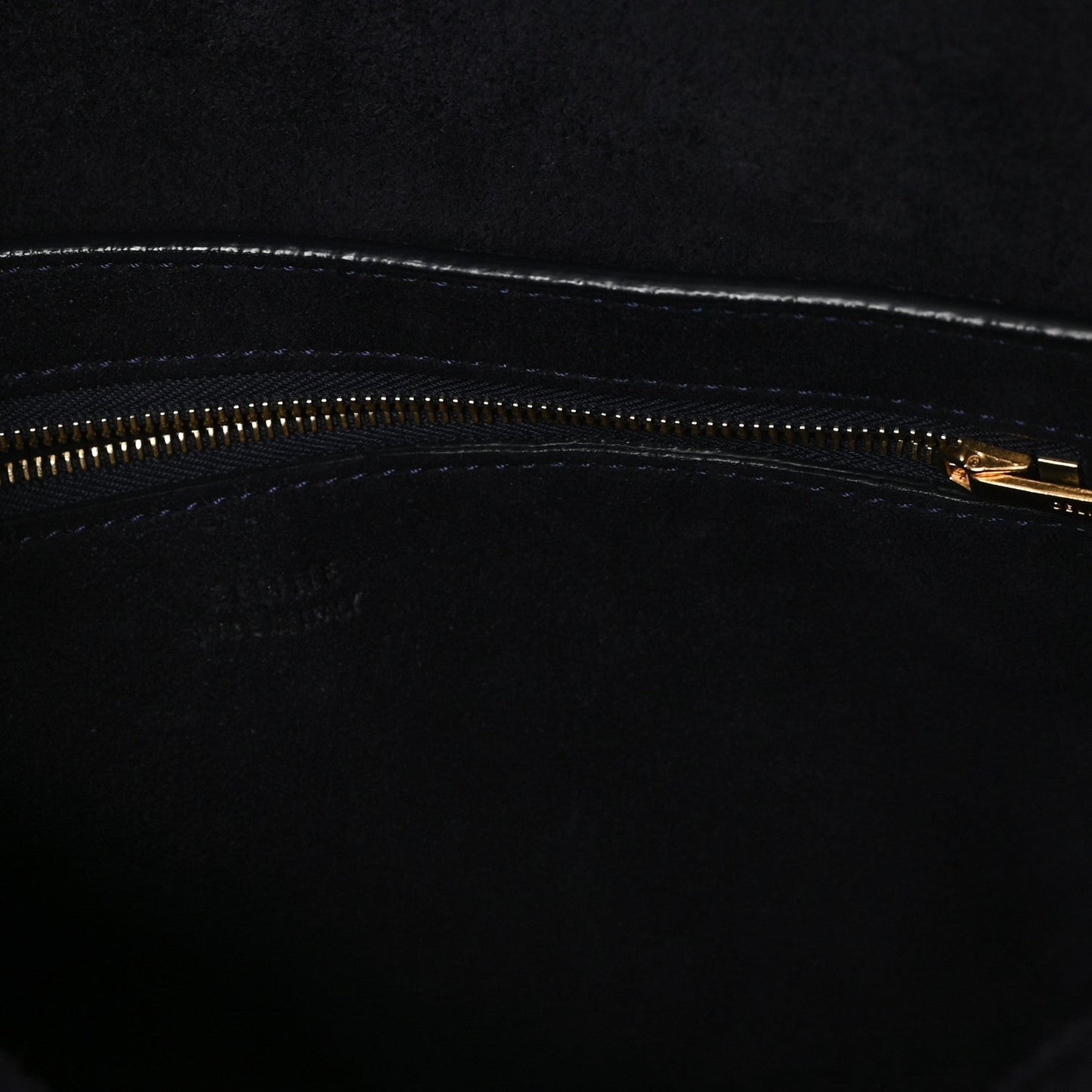 Soft Grained Calfskin Sangle Bucket Bag Navy Blue