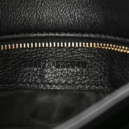 Roxy Calfskin Web Medium Studded Blondie Shoulder Flap Bag Black