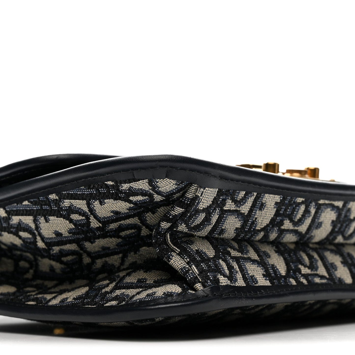 Oblique Small DiorAddict Flap Bag Navy Blue