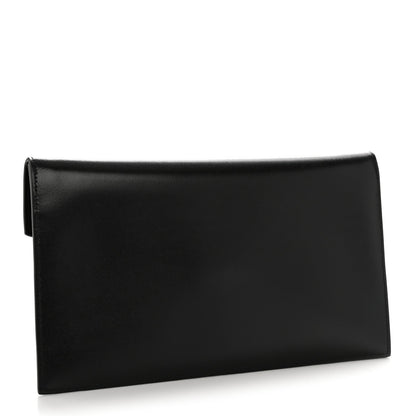 Smooth Shiny Calfskin Monogram Uptown Pouch Black