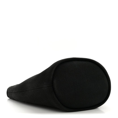 Canvas Deauville Drawstring Bucket Bag Black