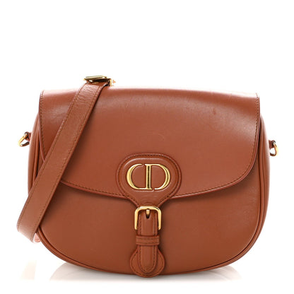Box Calfskin Medium Bobby Flap Dark Tan