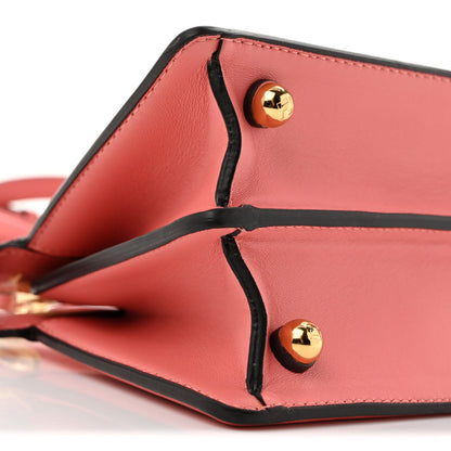 Shiny Nappa Petite Peekaboo I SEE U Satchel Rosa Pesca