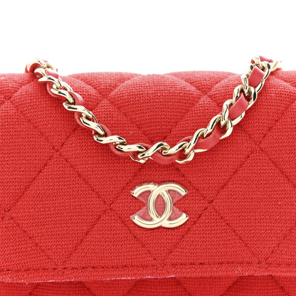 Jersey Quilted Micro Mini Flap Red