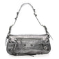 Metallic Agneau Arena Small Le Cagole Sling Bag Silver