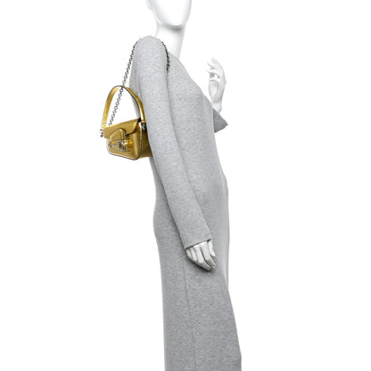 Metallic Demetra Mini Horsebit 1955 Asymmetric Shoulder Bag Gold