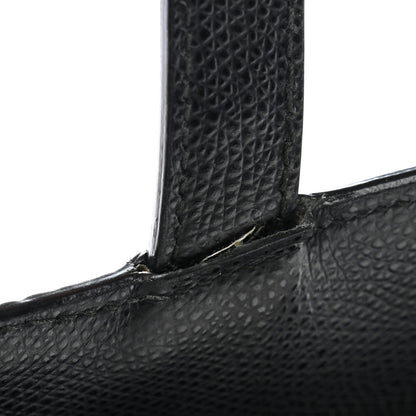 Grained Calfskin Saddle Bag Black