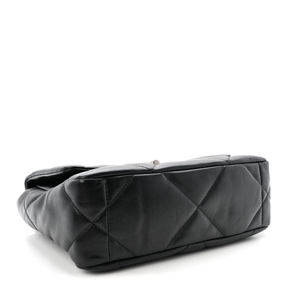 Lambskin Quilted Medium Chanel 19 Flap Black