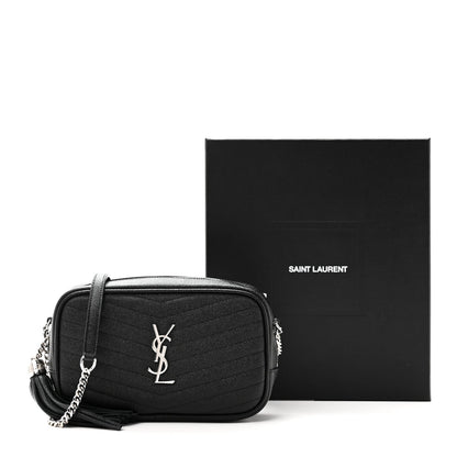Grain De Poudre Matelasse Monogram Mini Lou Camera Bag Black